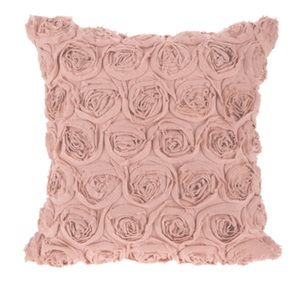 Pink Roses Linen Pillow Covers